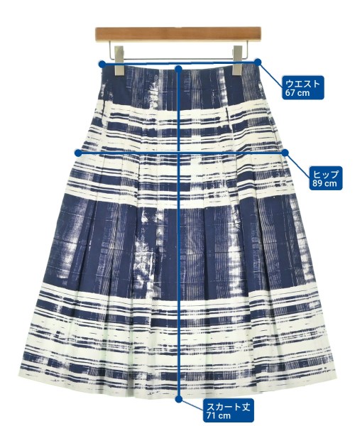Max Mara STUDIO（マックスマーラ　ストゥーディオ）ひざ丈スカート 紺 サイズ:38(S位) レディース/2200692136133