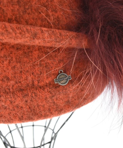 SEEBERGER（シーバーガー）ニットキャップ・ビーニー オレンジ サイズ:- レディース/2200632604104