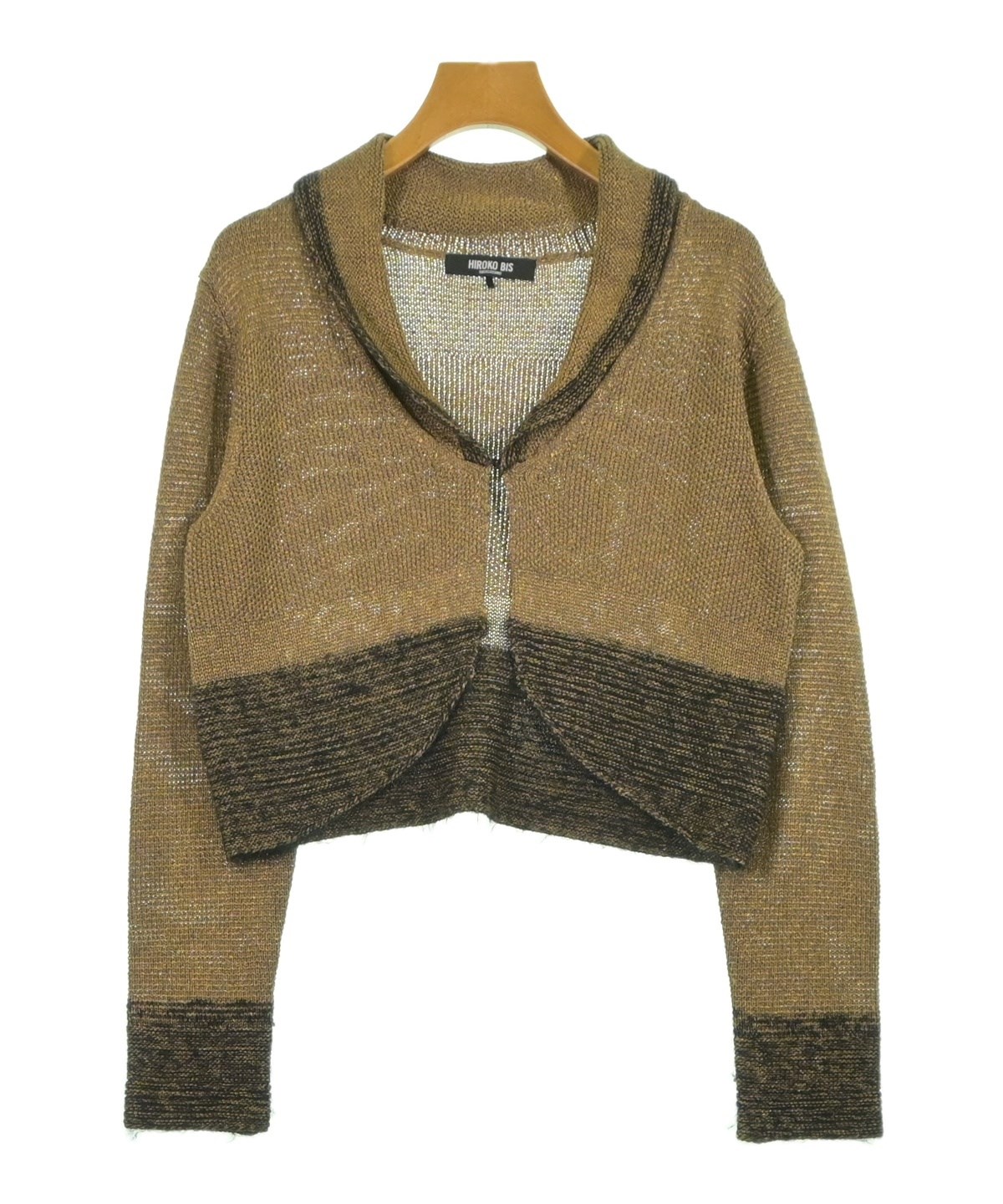 HIROKO BIS（ヒロコビズ）カーディガン 茶 サイズ:11(L位) レディース