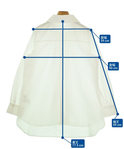 HIROKO BIS（ヒロコビズ）カジュアルシャツ 白 サイズ:11(L位) レディース/2200623727584