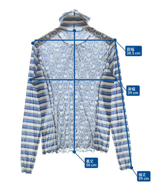 HIROKO BIS（ヒロコビス）ブラウス 青 サイズ:11(L位) レディース/2200675083041