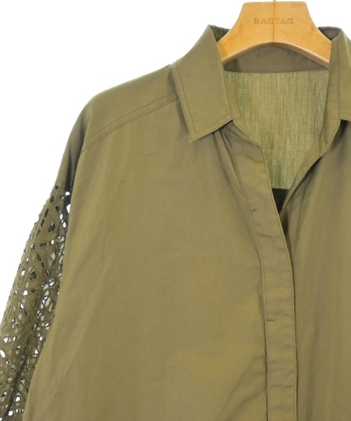 HIROKO BIS（ヒロコビス）シャツワンピース カーキ サイズ:9(M位) レディース/2200674922105