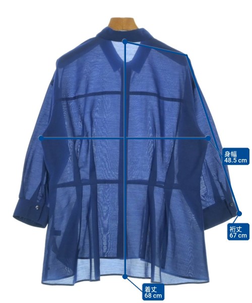 HIROKO BIS（ヒロコビス）カジュアルシャツ 青 サイズ:11(M位) レディース/2200676968125