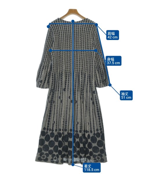 HIROKO BIS（ヒロコビズ）ワンピース グレー サイズ:9(M位) レディース/2200657645014