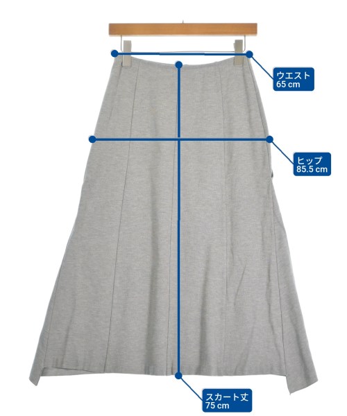 HIROKO BIS（ヒロコビズ）ロング・マキシ丈スカート グレー サイズ:9(M位) レディース/2200649863044