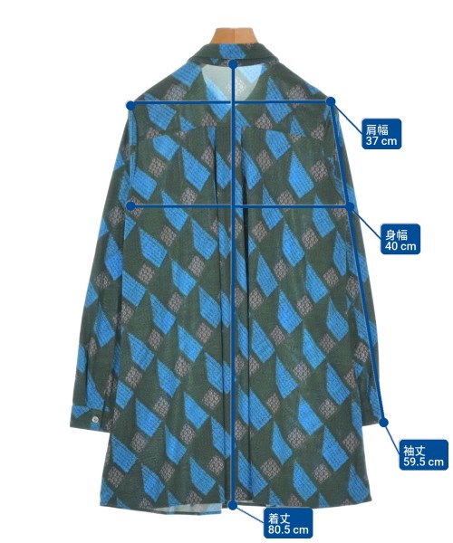 HIROKO BIS（ヒロコビズ）カジュアルシャツ 緑 サイズ:9(M位) レディース/2200663654031