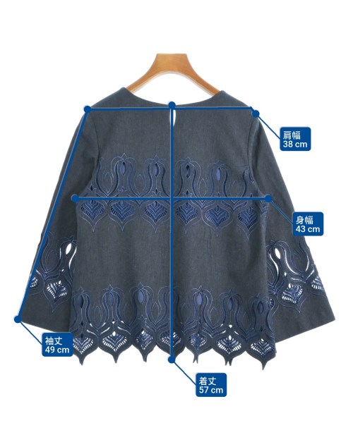 HIROKO BIS（ヒロコビズ）ブラウス グレー サイズ:9(M位) レディース/2200663654147