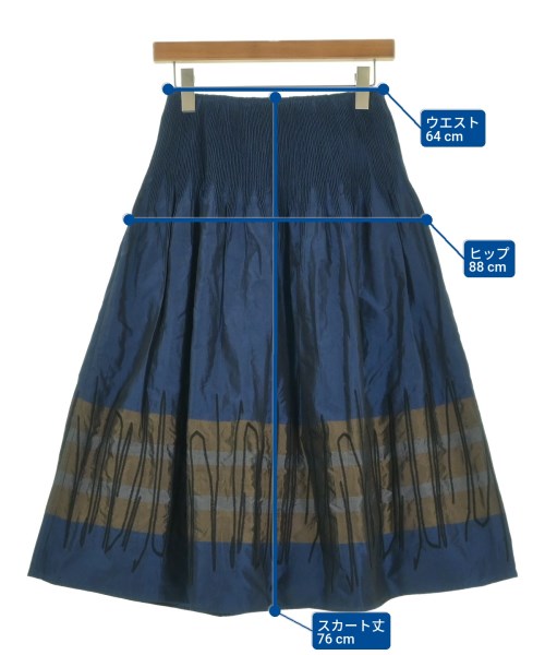 HIROKO BIS（ヒロコビズ）ロング・マキシ丈スカート 紺 サイズ:9(M位) レディース/2200663654239