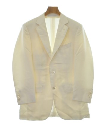 【スイス製】90s エルメネジルドゼニア　ソフト　リネン　テーラードジャケット Ermenegildo Zegna（ゼニア）テーラードジャケット 白 サイズ