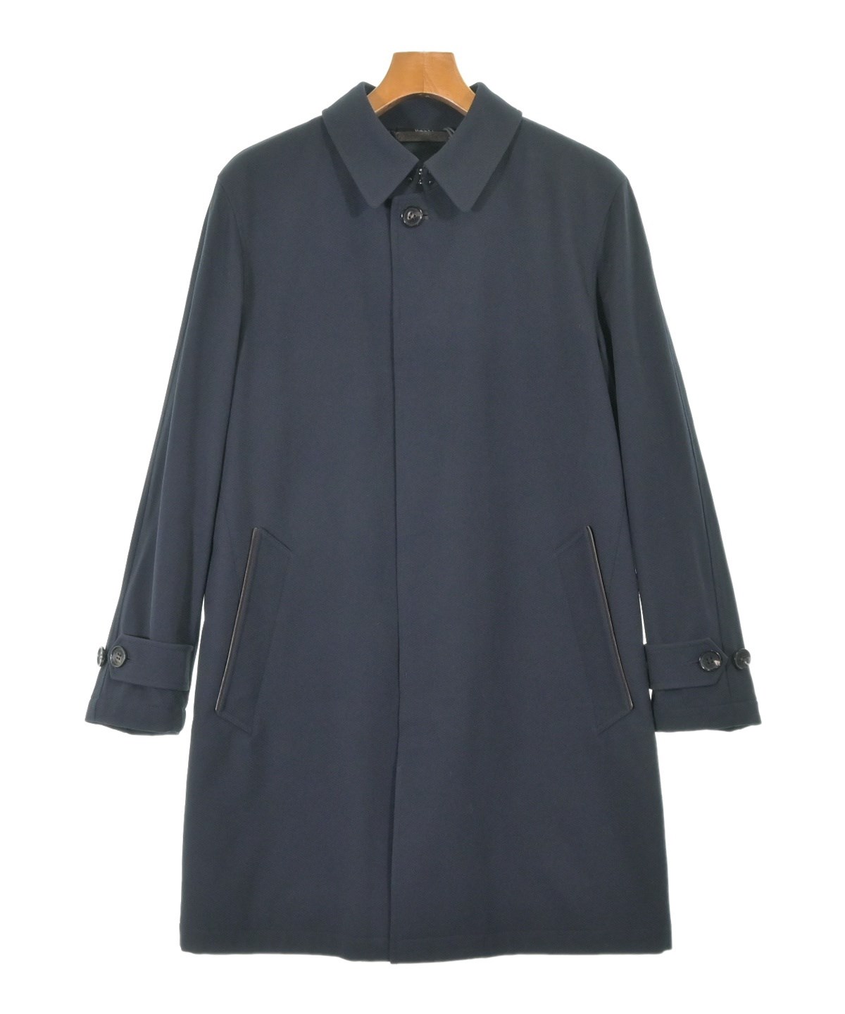 Ermenegildo Zegna（ゼニア）ステンカラーコート 紺 サイズ:46(M位