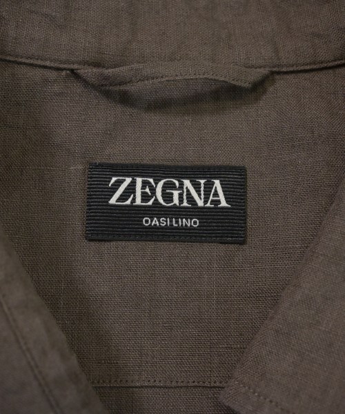 Ermenegildo Zegna（ゼニア）カジュアルシャツ 茶 サイズ:M メンズ/2200644396110