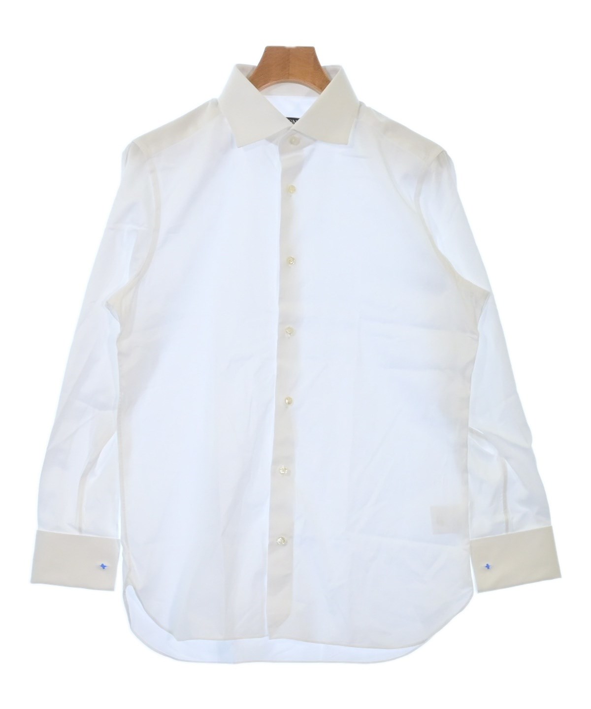 美品 イタリア製 Ermenegildo Zegna M リネンワイシャツ 白 Ermenegildo Zegna(ゼニア)カジュアルシャツ 白 サイズ:-(M位