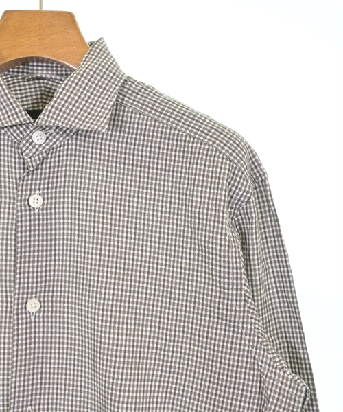 Ermenegildo Zegna（ゼニア）カジュアルシャツ 茶 サイズ:S メンズ/2200610355790