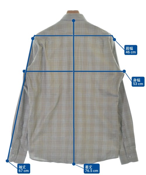 Ermenegildo Zegna（ゼニア）カジュアルシャツ グレー サイズ:M メンズ/2200695409012