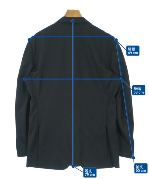 Ermenegildo Zegna（ゼニア）テーラードジャケット 黒 サイズ:50(XL位) メンズ/2200701169022