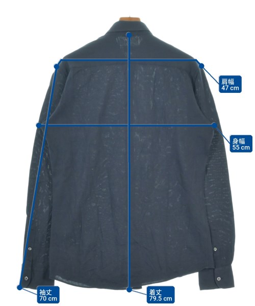 Ermenegildo Zegna（ゼニア）カジュアルシャツ 紺 サイズ:M メンズ/2200713621037