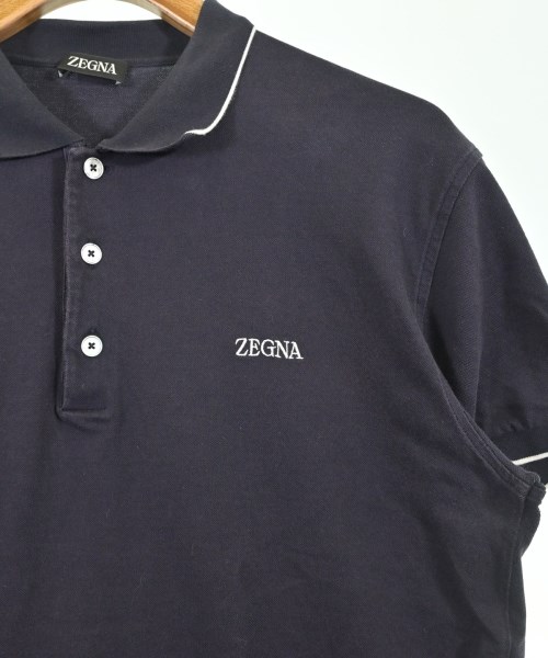 Ermenegildo Zegna（ゼニア）ポロシャツ 紺 サイズ:L メンズ/2200703646040