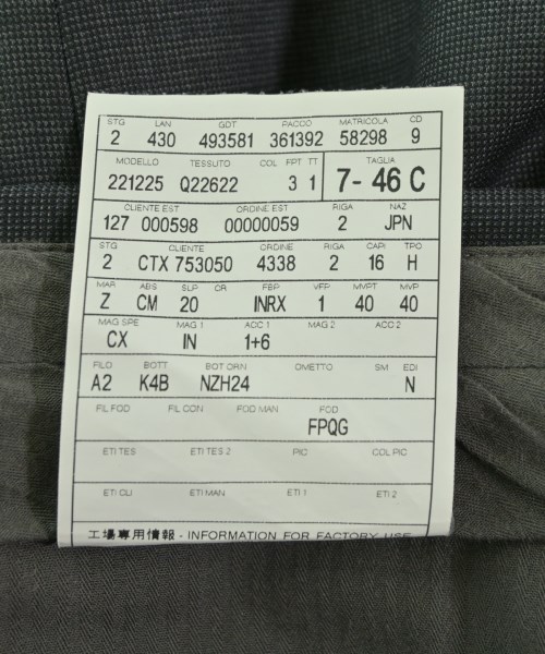 Ermenegildo Zegna（ゼニア）スラックス 黒 サイズ:46(M位) メンズ/2200719646072
