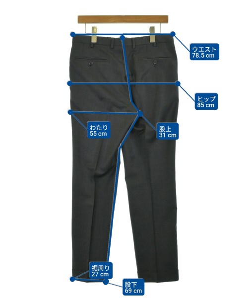 Ermenegildo Zegna（ゼニア）スラックス 黒 サイズ:46(M位) メンズ/2200719646072