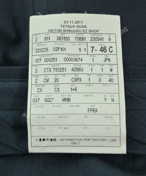 Ermenegildo Zegna（ゼニア）スラックス 紺 サイズ:46(M位) メンズ/2200719646089