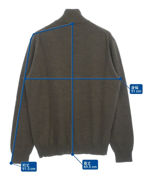 Ermenegildo Zegna（ゼニア）ニット・セーター 茶 サイズ:2(M位) メンズ/2200727591074