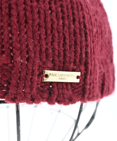 KARL LAGERFELD（カールラガーフェルド）ニットキャップ・ビーニー 赤 サイズ:- レディース/2200648425151