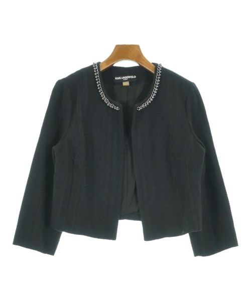 KARL LAGERFELD(カールラガーフェルド)ノーカラージャケット 黒 サイズ:M/2200648663058