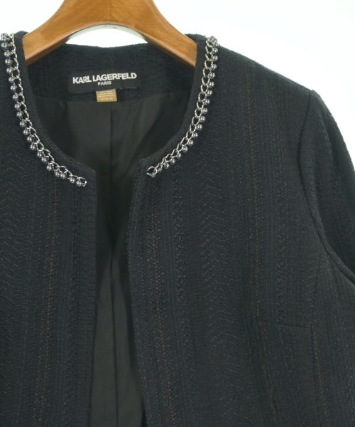 KARL LAGERFELD（カールラガーフェルド）ノーカラージャケット 黒 サイズ:M レディース/2200648663058