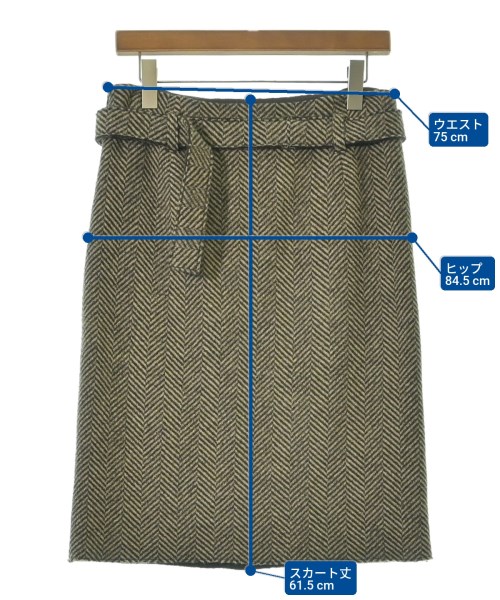Max Mara（マックスマーラ）ひざ丈スカート 茶 サイズ:40(M位) レディース/2200636145016