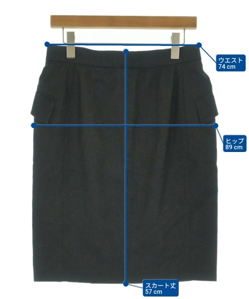 Max Mara（マックスマーラ）ひざ丈スカート 紺 サイズ:40(M位) レディース/2200622621043