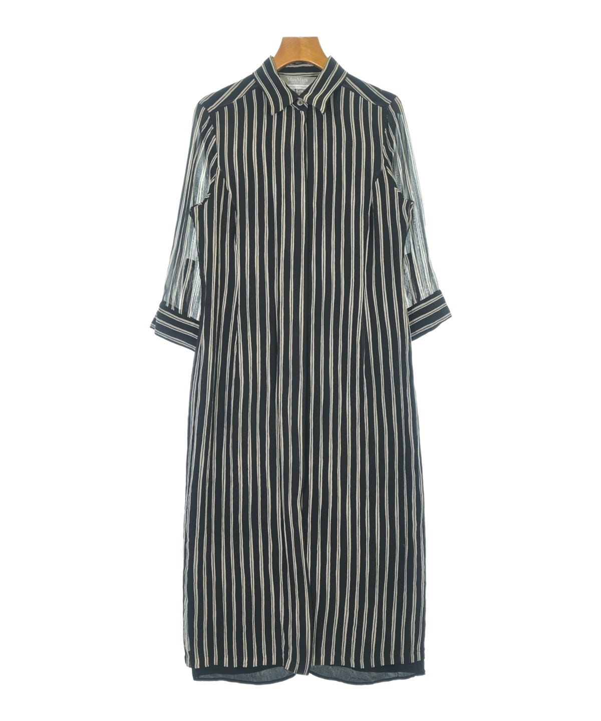 Max Mara（マックスマーラ）シャツワンピース 黒 サイズ:42(M位