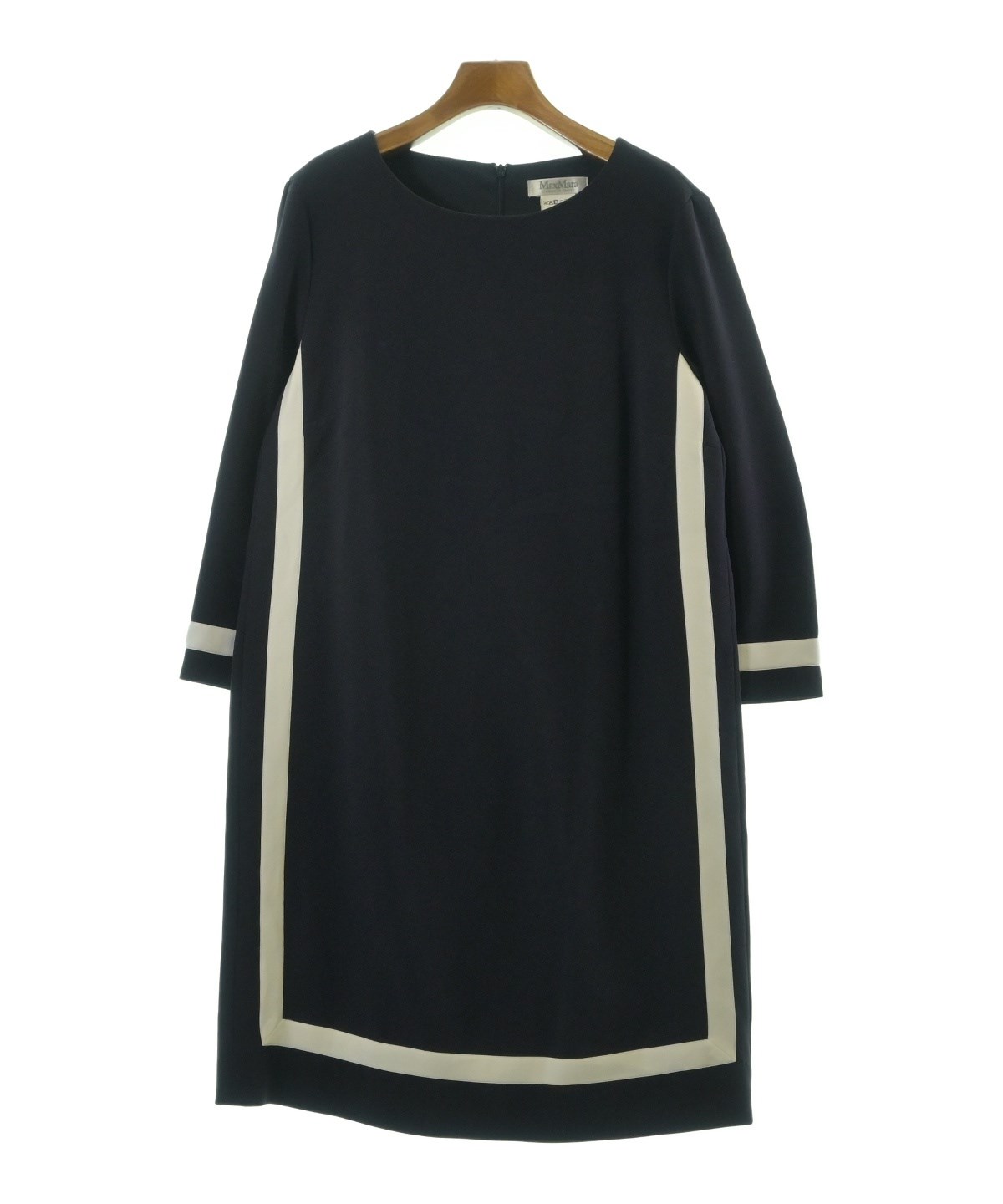 MAX MARA PUCCI フレア タフタ ワンピース Max Mara(マックスマーラ)ワンピース 紺 サイズ:46(XL位