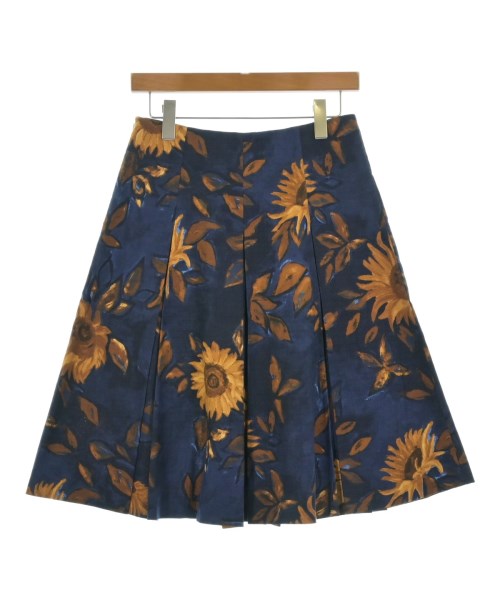 Max Mara（マックスマーラ）ひざ丈スカート 紺 サイズ:38(S位) レディース/2200620384025