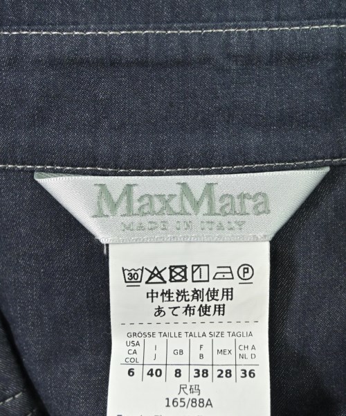 Max Mara（マックスマーラ）シャツワンピース 紺 サイズ:40(M位) レディース/2200611267016