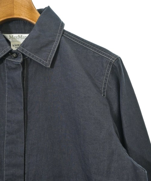 Max Mara（マックスマーラ）シャツワンピース 紺 サイズ:40(M位) レディース/2200611267016
