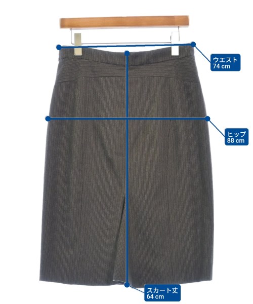 Max Mara（マックスマーラ）ロング・マキシ丈スカート 茶 サイズ:44(L位) レディース/2200617357032