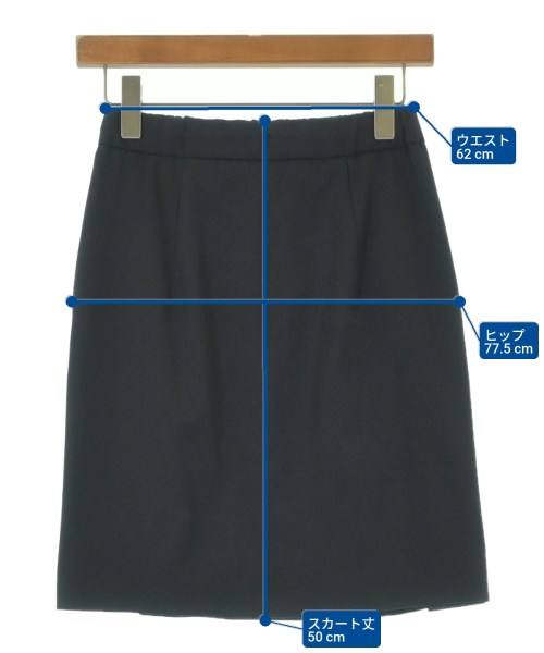 Max Mara（マックスマーラ）ひざ丈スカート 紺 サイズ:34(XXS位) レディース/2200619677015