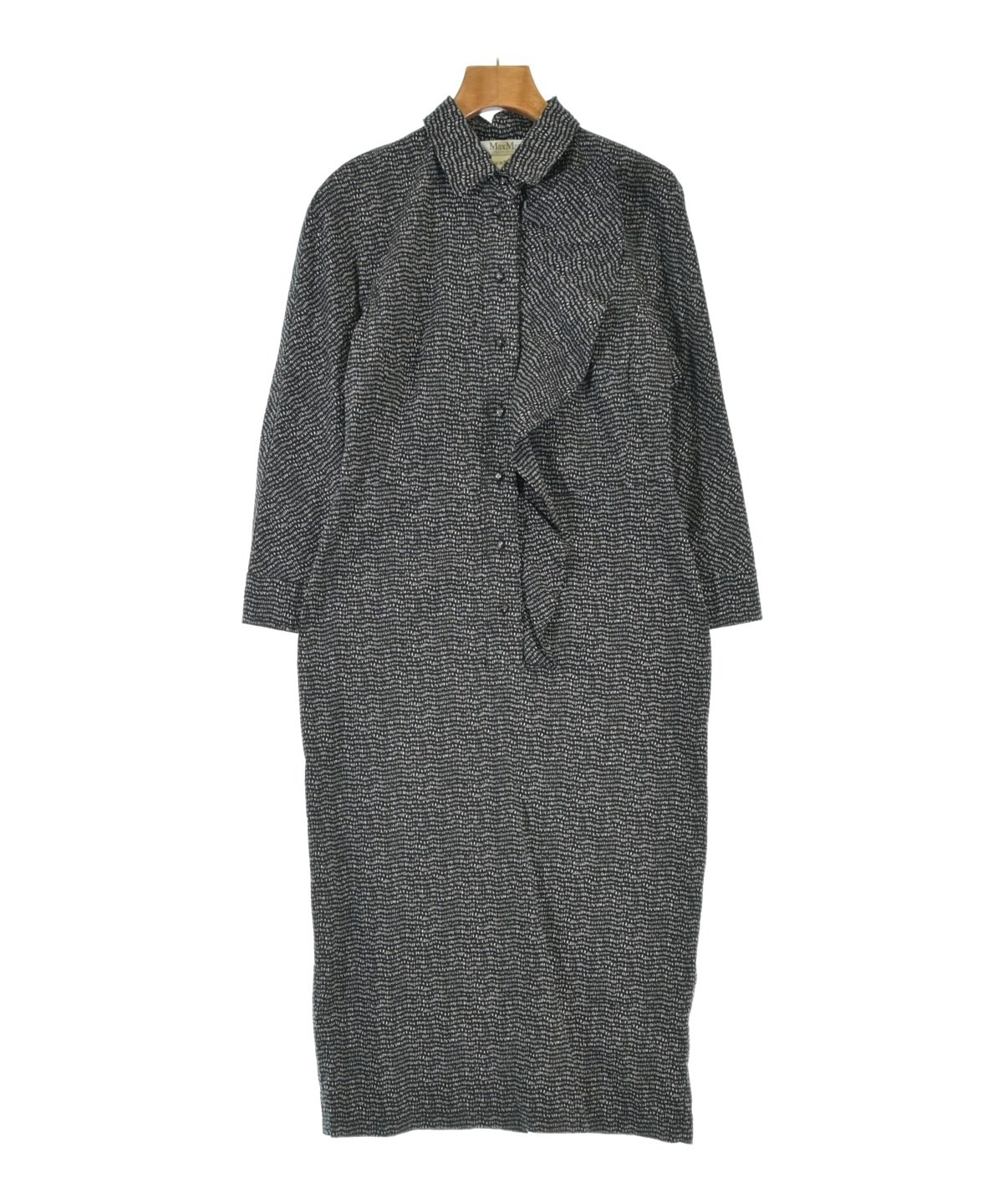 Max Mara（マックスマーラ）シャツワンピース 黒 サイズ:42(M位