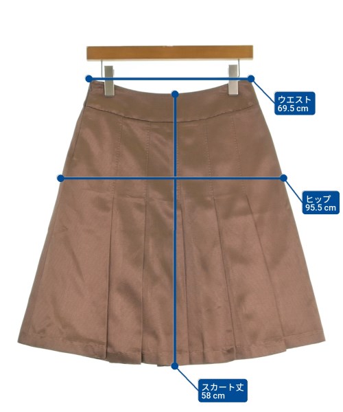 Max Mara（マックスマーラ）ひざ丈スカート 茶 サイズ:40(M位) レディース/2200677714332