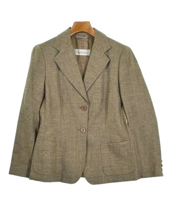 MaxMara シルク混 テーラードジャケット ベージュ サイズ44 通勤 Max Mara（マックスマーラ）テーラードジャケット ベージュ サイズ:44