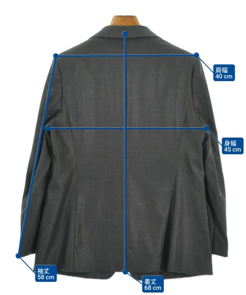 Max Mara（マックスマーラ）テーラードジャケット グレー サイズ:46(XL位) レディース/2200693669029