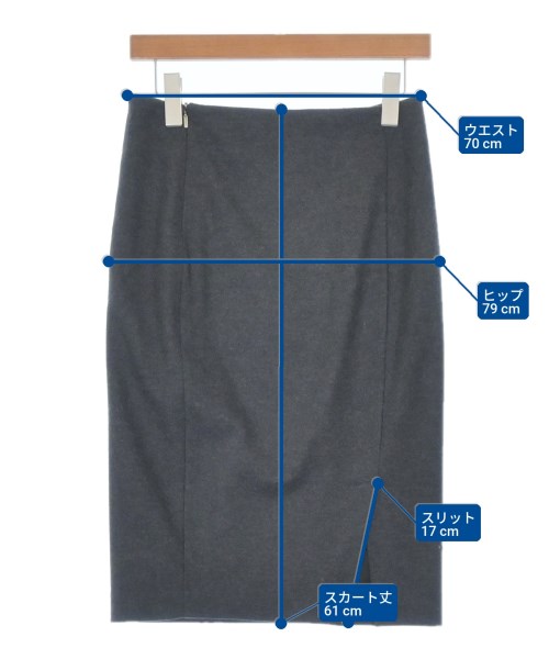 Max Mara（マックスマーラ）ひざ丈スカート グレー サイズ:40(M位) レディース/2200642868152