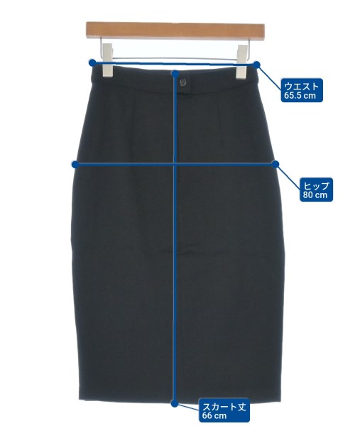 Max Mara（マックスマーラ）ひざ丈スカート 黒 サイズ:44(L位) レディース/2200658782077