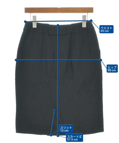 Max Mara（マックスマーラ）ひざ丈スカート 黒 サイズ:36(XS位) レディース/2200717464302