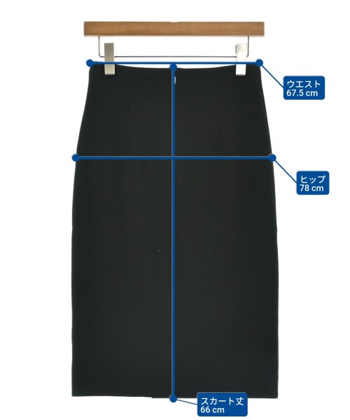 Max Mara（マックスマーラ）ひざ丈スカート 黒 サイズ:40(M位) レディース/2200651723183