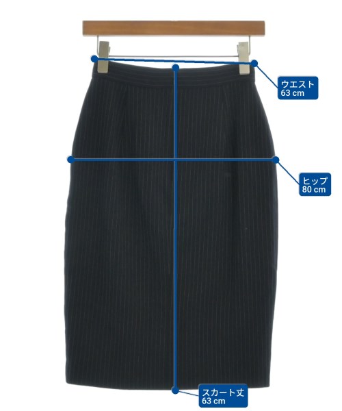 Max Mara（マックスマーラ）ひざ丈スカート 紺 サイズ:36(XS位) レディース/2200644870085