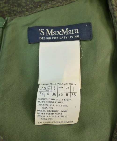 'S Max Mara（エス　マックス　マーラ）ワンピース カーキ サイズ:38(S位) レディース/2200703356086
