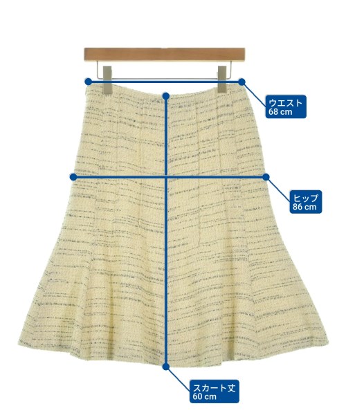 Max Mara（マックスマーラ）ひざ丈スカート 白 サイズ:36(XS位) レディース/2200664049041