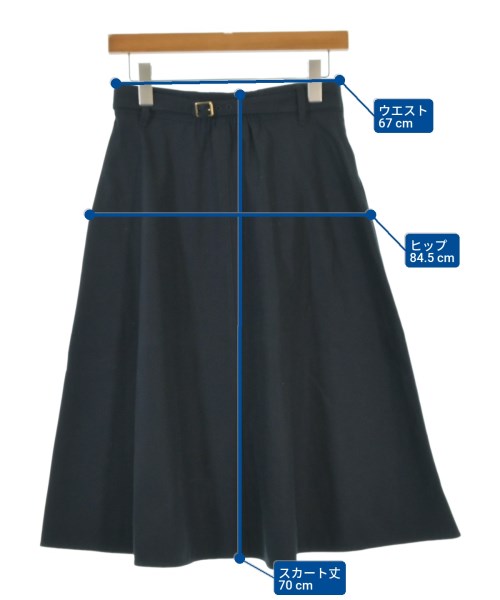 Max Mara（マックスマーラ）ひざ丈スカート 紺 サイズ:38(S位) レディース/2200666007032