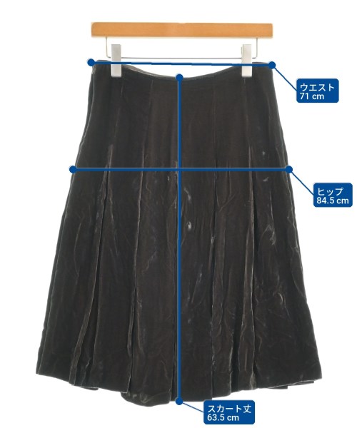 Max Mara（マックスマーラ）ひざ丈スカート 茶 サイズ:40(M位) レディース/2200732969028